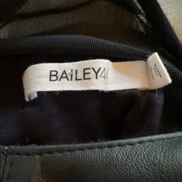 Bailey 44 Leather and Mesh Tank Top XS - Picture 4 of 4